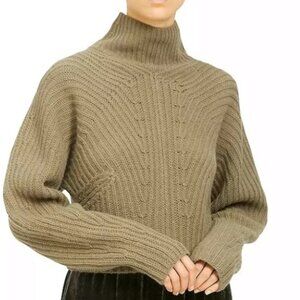 Theory Wool Cashmere Sweater Olive Green Size Small EUC
